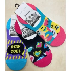 3 Paires Socquettes Invisible Tendance Fantaisie