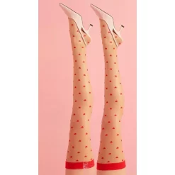 Fiore Bas Porte Jarretelles Love Jolies Coeurs -Meilleur Lingerie Magasin bas porte jarretelles love jolies coeurs 2