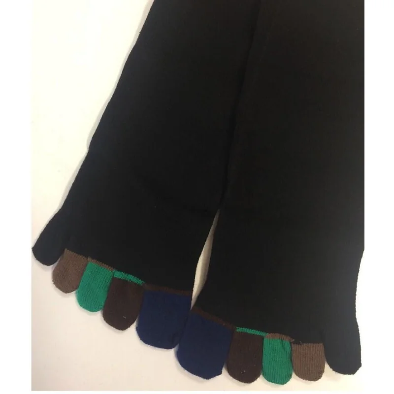 Chaussettes 5 Doigts Noires Doigts Couleurs Vertes 4 Chaussettes 5 Doigts Noires Doigts Couleurs Vertes – Image 2