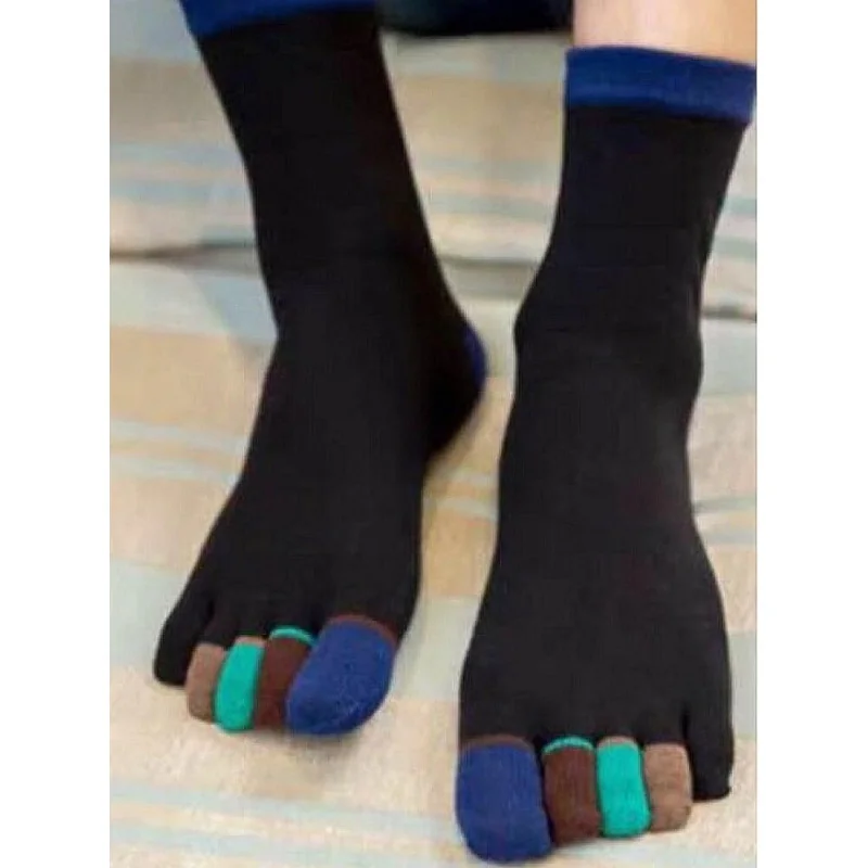 Chaussettes 5 Doigts Noires Doigts Couleurs Vertes 3 Chaussettes 5 Doigts Noires Doigts Couleurs Vertes