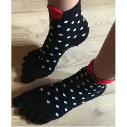 Chaussettes 5 Doigts Plumetis Et Noeud Pap -Meilleur Lingerie Magasin chaussettes 5 doigts plumetis et noeud pap 2