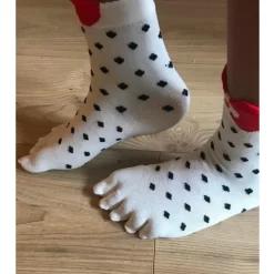 Chaussettes 5 Doigts Plumetis Et Noeud Pap -Meilleur Lingerie Magasin chaussettes 5 doigts plumetis et noeud pap 4