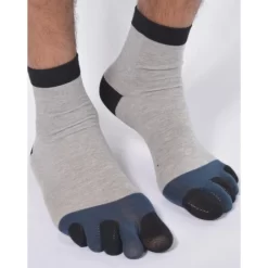 Chaussettes Grises 5 Doigts Bleus -Meilleur Lingerie Magasin chaussettes grises 5 doigts bleus 1