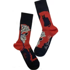 Chaussettes Hiver Berthe Aux Grands Pieds Chat Et Oiseau Perché