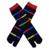 Chaussettes Japonaises à Rayures Façon Courréges -Meilleur Lingerie Magasin chaussettes japonaises a rayures facon courreges