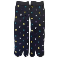 Chaussettes Japonaises Noires Chiffres Ludiques 5 Chaussettes Japonaises Noires Chiffres Ludiques -Meilleur Lingerie Magasin chaussettes japonaises noires chiffres ludiques 1
