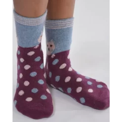 Chaussettes Laine Angora Pois Et Chat -Meilleur Lingerie Magasin chaussettes laine angora pois et chat 1