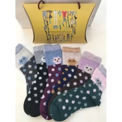 Chaussettes Laine Angora Pois Et Chat -Meilleur Lingerie Magasin chaussettes laine angora pois et chat 7