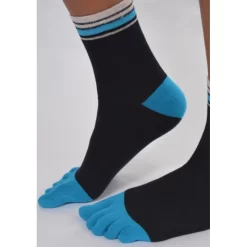 Chaussettes Noires 5 Doigts Pieds Bleus 5 Chaussettes Noires 5 Doigts Pieds Bleus -Meilleur Lingerie Magasin chaussettes noires 5 doigts pieds bleus 1