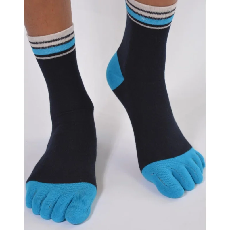 Chaussettes Noires 5 Doigts Pieds Bleus 3 Chaussettes Noires 5 Doigts Pieds Bleus