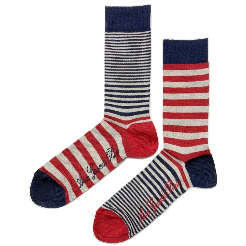 Chaussettes Rayures Asymétriques Berthe Aux Grands Pieds 4 Chaussettes Rayures Asymétriques Berthe Aux Grands Pieds – Image 2