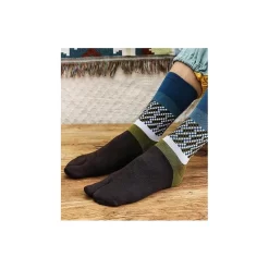 Chaussettes Tabis Coton Mosaïque Pétrole -Meilleur Lingerie Magasin chaussettes tabis coton mosaique petrole 2