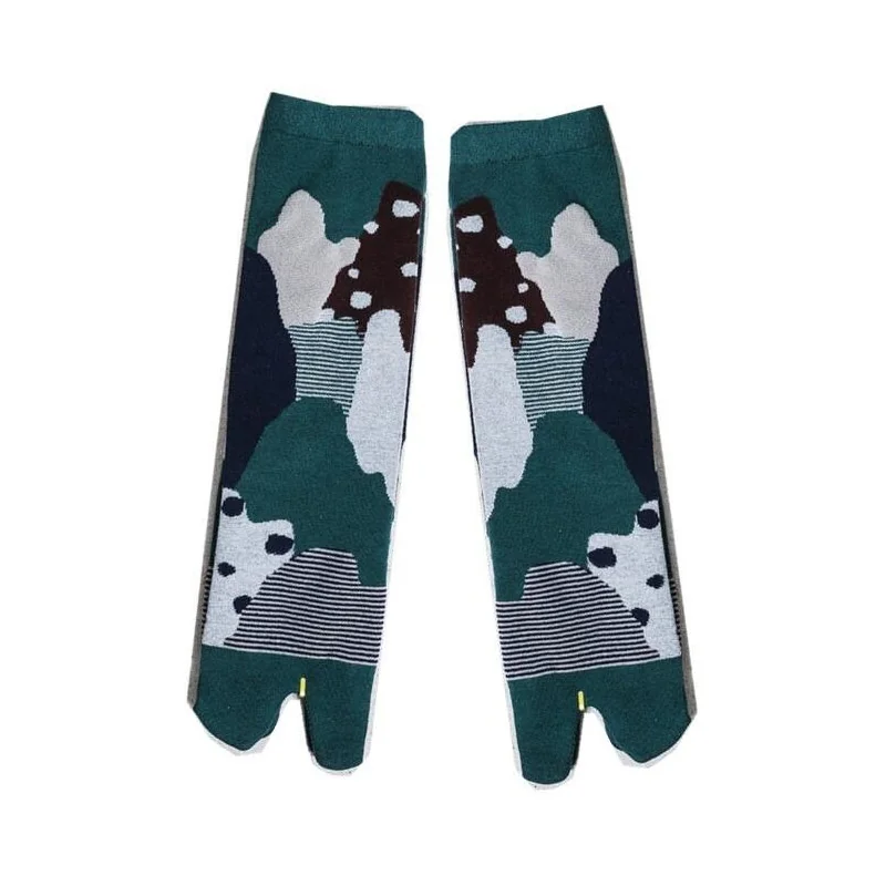 Chaussettes Tabis Coton Pois Et Rayures Psychédélique Pétrole 4 Chaussettes Tabis Coton Pois Et Rayures Psychédélique Pétrole – Image 2