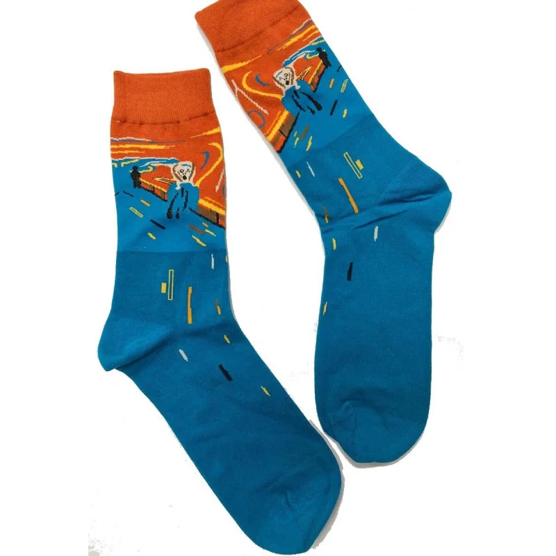 Chaussettes Tableau Illustre De Munch Le Cri 3 Chaussettes Tableau Illustre De Munch Le Cri