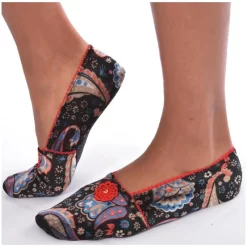 Chausson Ixli Fleurs Wakonda Rouge -Meilleur Lingerie Magasin chausson ixli fleurs wakonda rouge 1