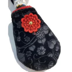 Chausson Ixli Flocké Noir Maggy