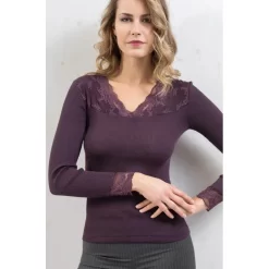 Chemise Dentelle Col V Moretta