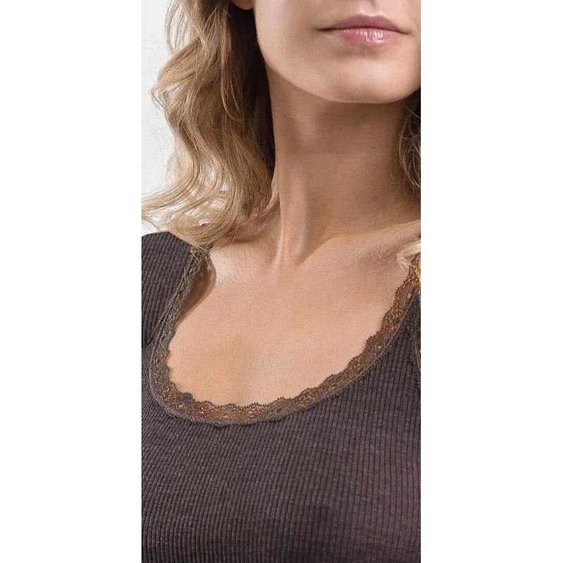 Chemisette Laine Et Soie Col Rond Moretta 8 Chemisette Laine Et Soie Col Rond Moretta – Image 6