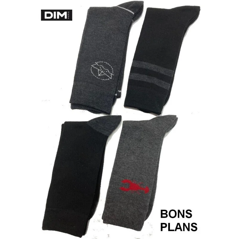 Coffret Chaussettes Dim Bon Plan 4 Paires Homard 3 Coffret Chaussettes Dim Bon Plan 4 Paires Homard