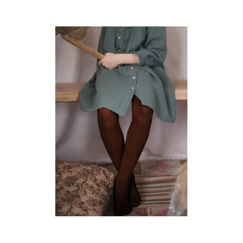 Collant à Cotes Doré Doré Enfant 3 Collant à Cotes Doré Doré Enfant