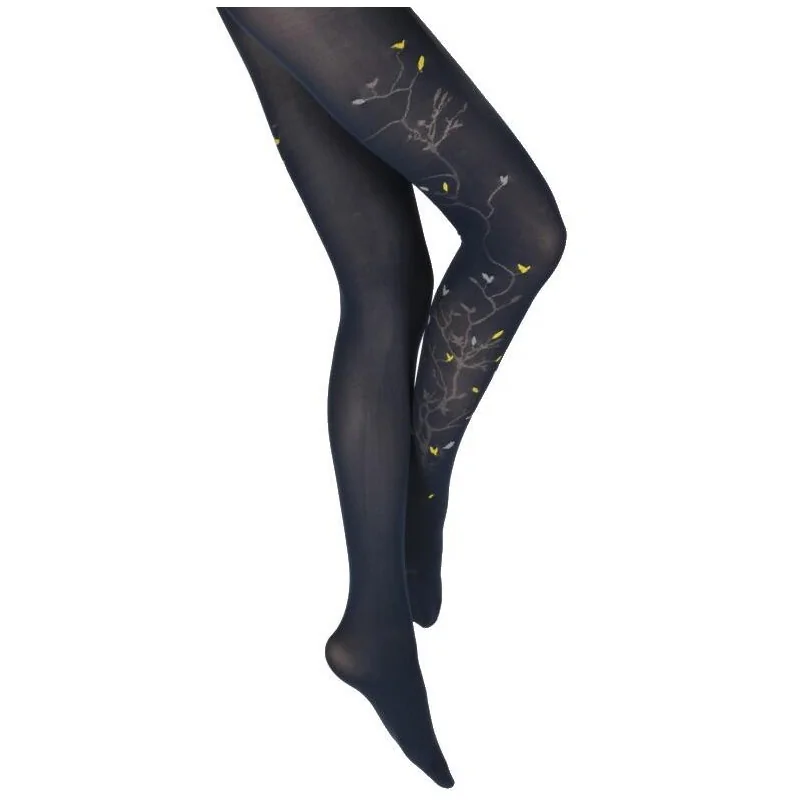 Collant Berthe Aux Grands Pieds Arbre Marine Fleurs Jaune 4 Collant Berthe Aux Grands Pieds Arbre Marine Fleurs Jaune – Image 2