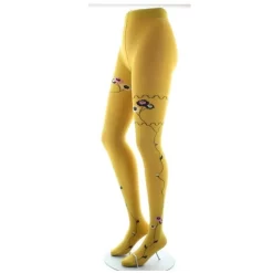 Collant Berthe Aux Grands Pieds Ocre Fleuri -Meilleur Lingerie Magasin collant berthe aux grands pieds ocre fleuri 2