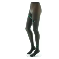 Collant Bouquet Fleuri Berthe Aux Grands Pieds Kaki -Meilleur Lingerie Magasin collant bouquet fleuri berthe aux grands pieds kaki 1 2