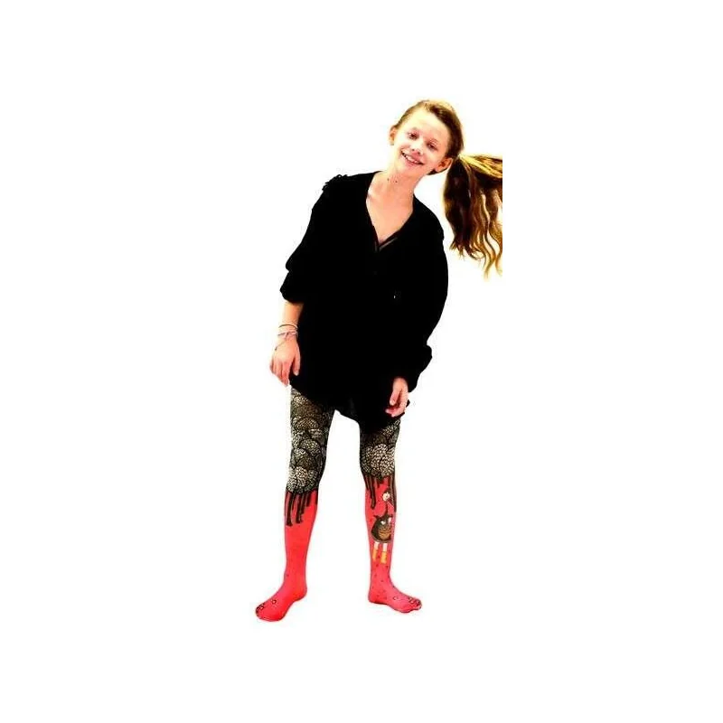 Collant Chaperon Rose Enfant Marieantoilette 4 Collant Chaperon Rose Enfant Marieantoilette – Image 2