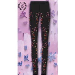 Collant Coton Bio Sans Pieds Cronert Bouquet Fleuri
