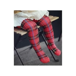 Collant Enfant Coton Motif Ecossais