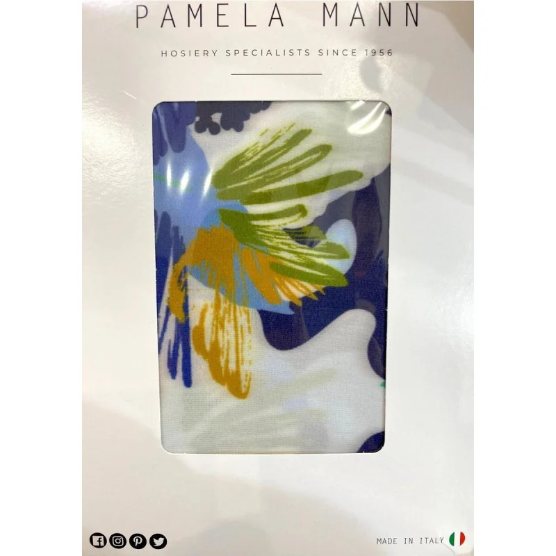 Collant Imprimé Dahlia Bleu Pamela Mann 4 Collant Imprimé Dahlia Bleu Pamela Mann – Image 2