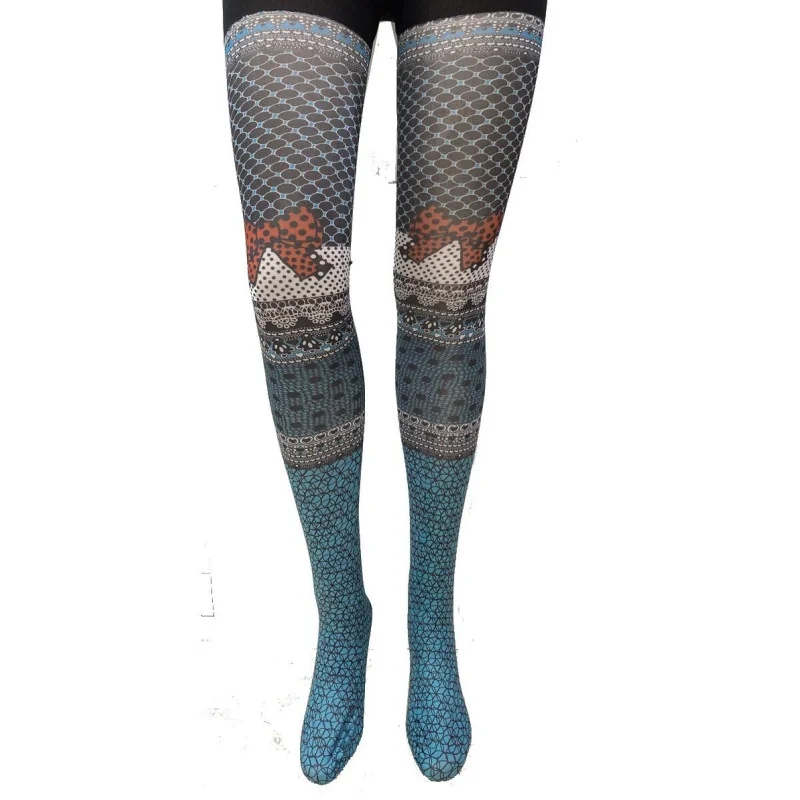 Collant Imprimé Kaliedoscope Ciel Et Ruban 3 Collant Imprimé Kaliedoscope Ciel Et Ruban