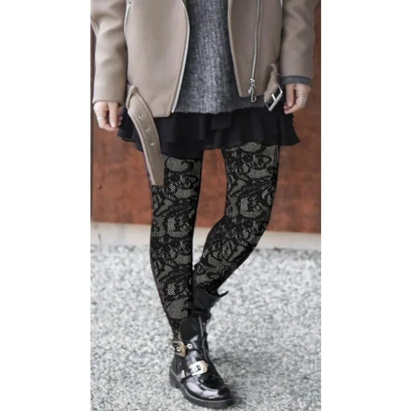 Collant Le Bourget Dentelle Fantaisie Noire 3 Collant Le Bourget Dentelle Fantaisie Noire