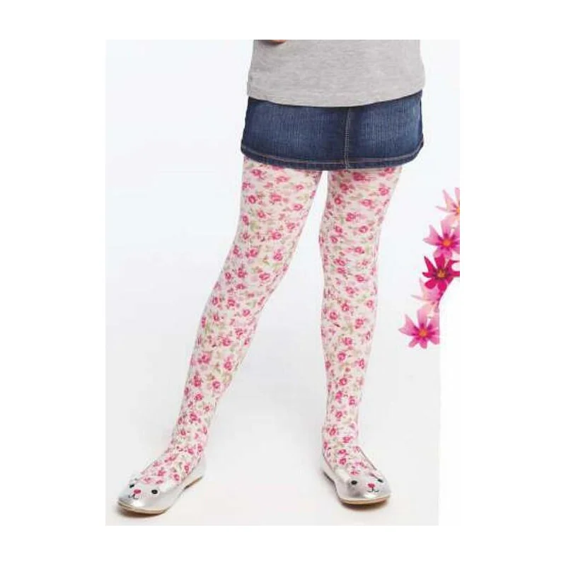 Collant Opaque Roses Fleuris 3 Collant Opaque Roses Fleuris