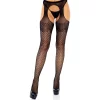 LEG AVENUE Collant Ouvert Resille à Pois Dentelle -Meilleur Lingerie Magasin collant ouvert resille a pois dentelle