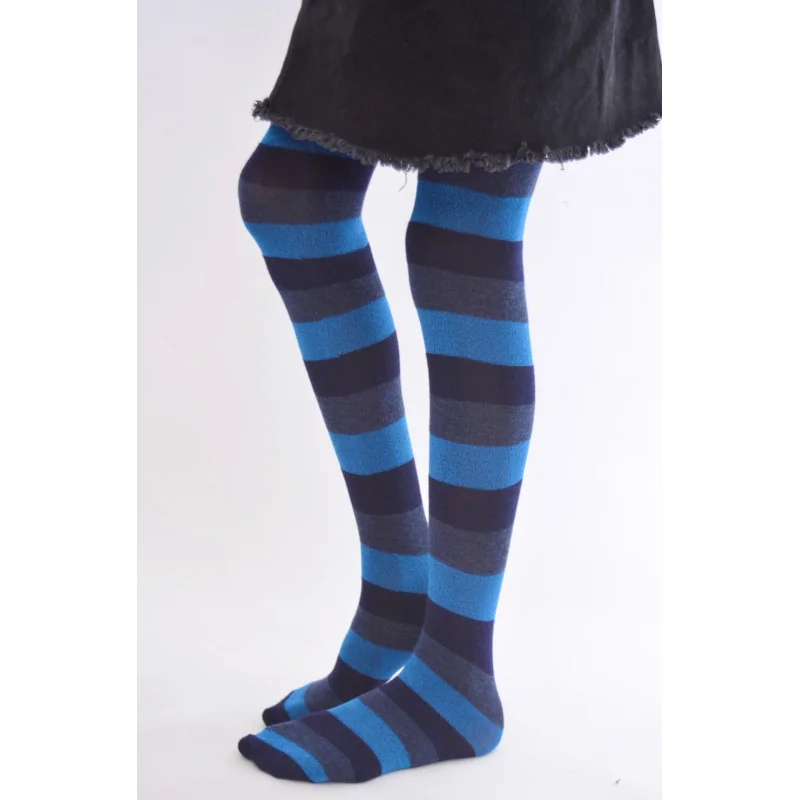 Collant Rayures Bleu Flash Enfants 4 Collant Rayures Bleu Flash Enfants – Image 2