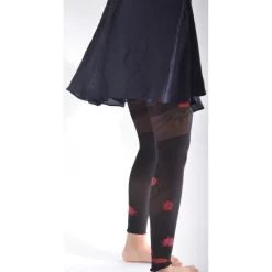 Collant Sans Pieds Agapanthe Noir Berthe Aux Grands Pieds -Meilleur Lingerie Magasin collant sans pieds agapanthe noir berthe aux grands pieds 1