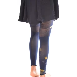 Collant Sans Pieds Agapanthes Marine Berthe Aux Grands Pieds -Meilleur Lingerie Magasin collant sans pieds agapanthes marine berthe aux grands pieds 1