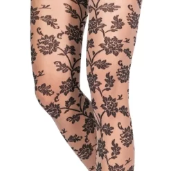 Collant Tulle Fleurs De Bleuets Emilo Cavallini -Meilleur Lingerie Magasin collant tulle fleurs de bleuets emilo cavallini 1 1