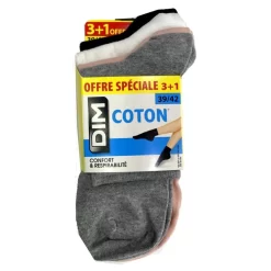 Dim Offre Spéciale Coton 4 Paires Chaussettes Femme