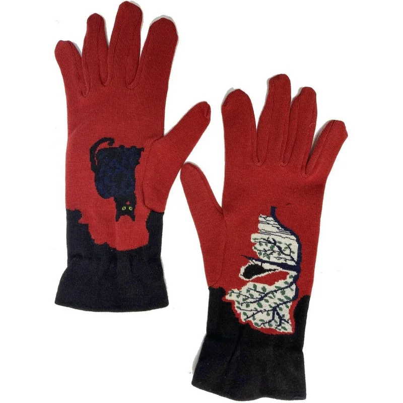 Gants Berthe Aux Grands Pieds Chats Et Oiseau Perché 4 Gants Berthe Aux Grands Pieds Chats Et Oiseau Perché – Image 2