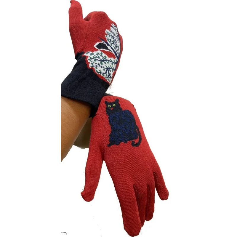 Gants Berthe Aux Grands Pieds Chats Et Oiseau Perché 5 Gants Berthe Aux Grands Pieds Chats Et Oiseau Perché – Image 3