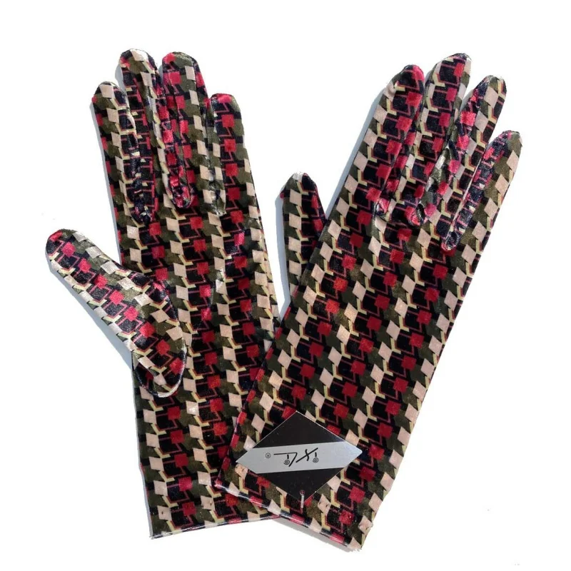 Gants Polaire Imprimé Ixli Carreaux Et Cubes Psyché 3 Gants Polaire Imprimé Ixli Carreaux Et Cubes Psyché