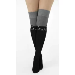 Jambiére Coton Pamela Mann Chat Noir