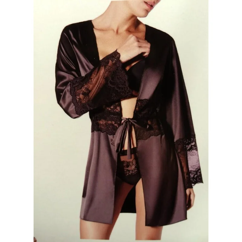 Kimono Janira Dentelle Et Satin Greta 4 Kimono Janira Dentelle Et Satin Greta – Image 2