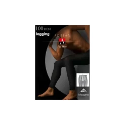 Legging Homme Noir Opaque