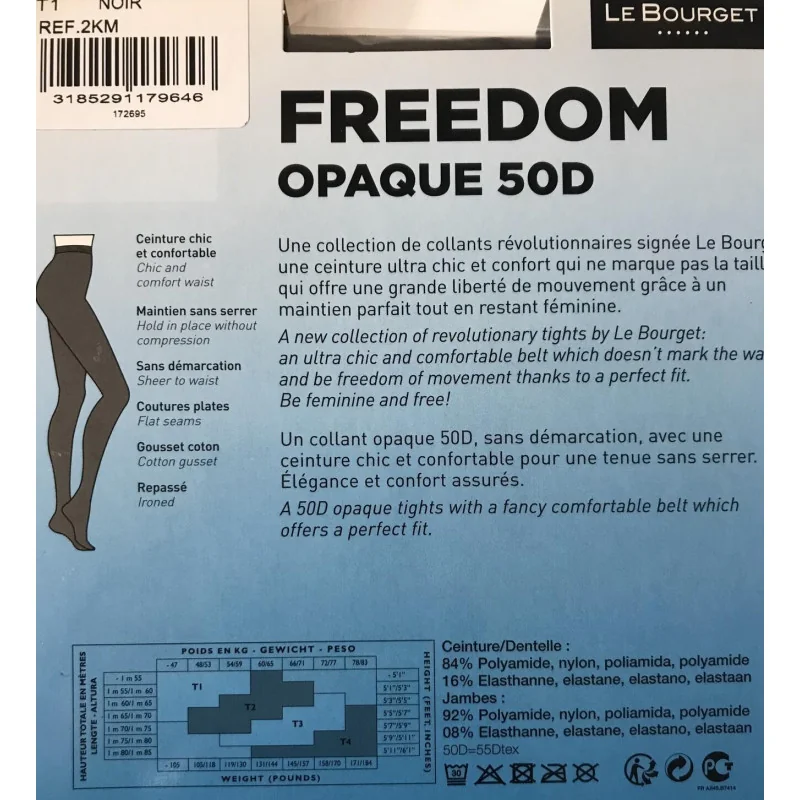 Lot 2 Collants Le Bourget Freedom Opaque 4 Lot 2 Collants Le Bourget Freedom Opaque – Image 2