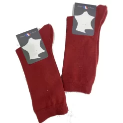 Lot De 2 Paires Chaussettes Perrin Coton Rouge Empire