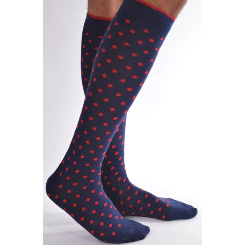 Mi Bas Homme Bleu à Pois Rouge 3 Mi Bas Homme Bleu à Pois Rouge