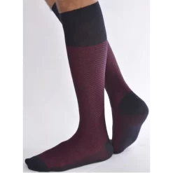 Mi Bas Laine Merinos Marine Nid D'abeille 7 Mi Bas Laine Merinos Marine Nid D'abeille -Meilleur Lingerie Magasin mi bas laine merinos marine nid d abeille 2